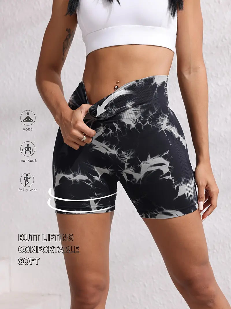 Дамски спортни шорти с висока талия