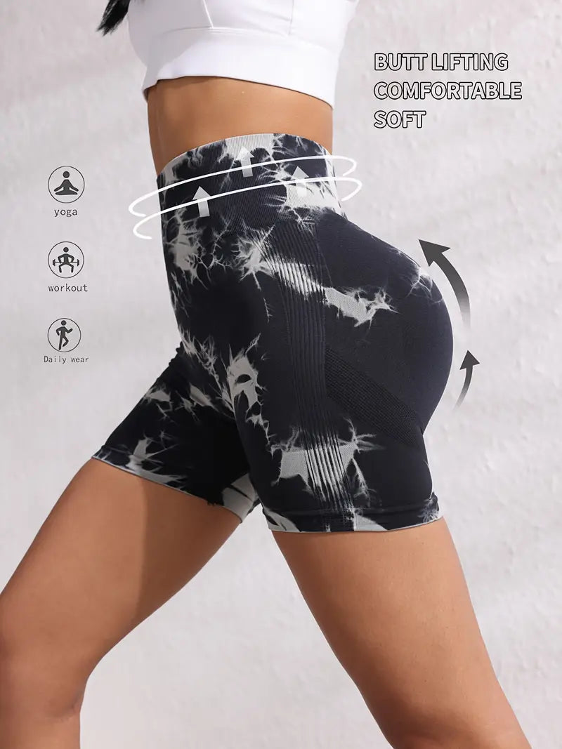 Дамски спортни шорти с висока талия