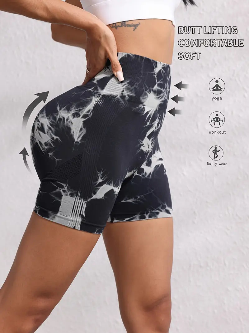 Дамски спортни шорти с висока талия