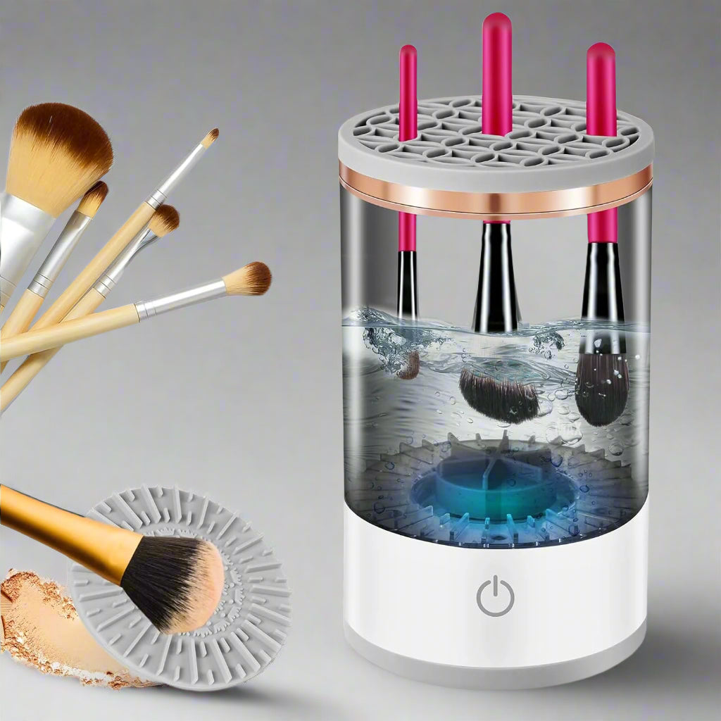 Електрическа машина за почистване на четки за грим, 2 в 1