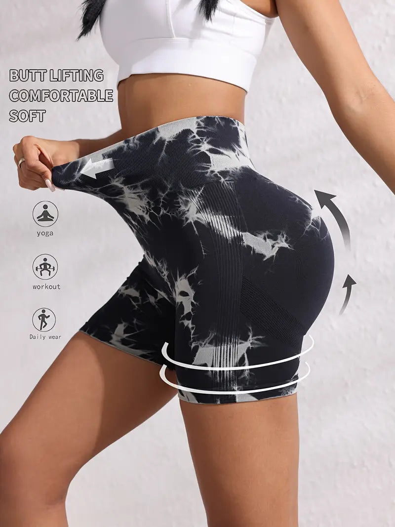 Дамски спортни шорти с висока талия