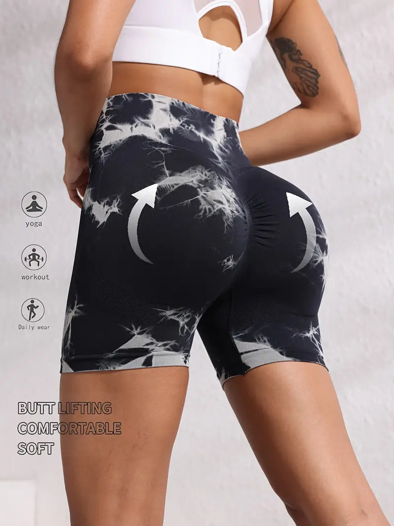 Дамски спортни шорти с висока талия